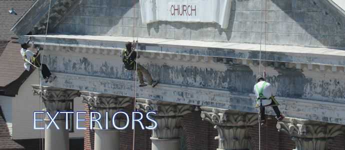 Church exterior painting and restoration