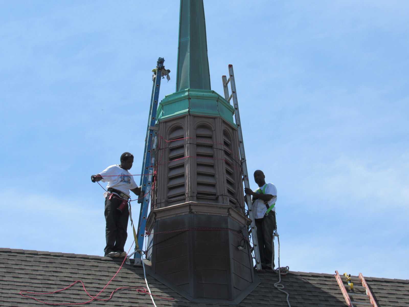 Repair leaking steeple