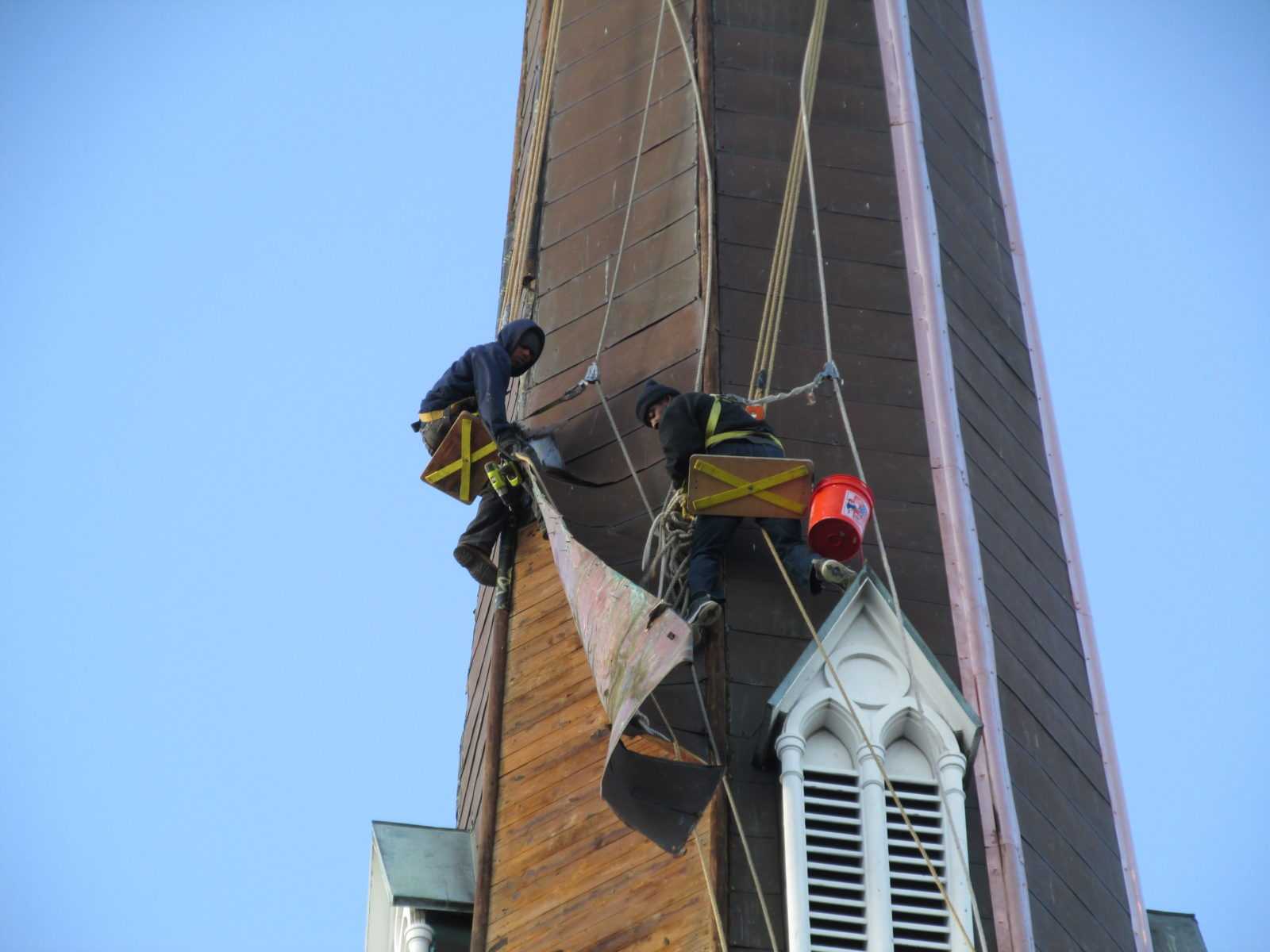 Repairing etal steeple